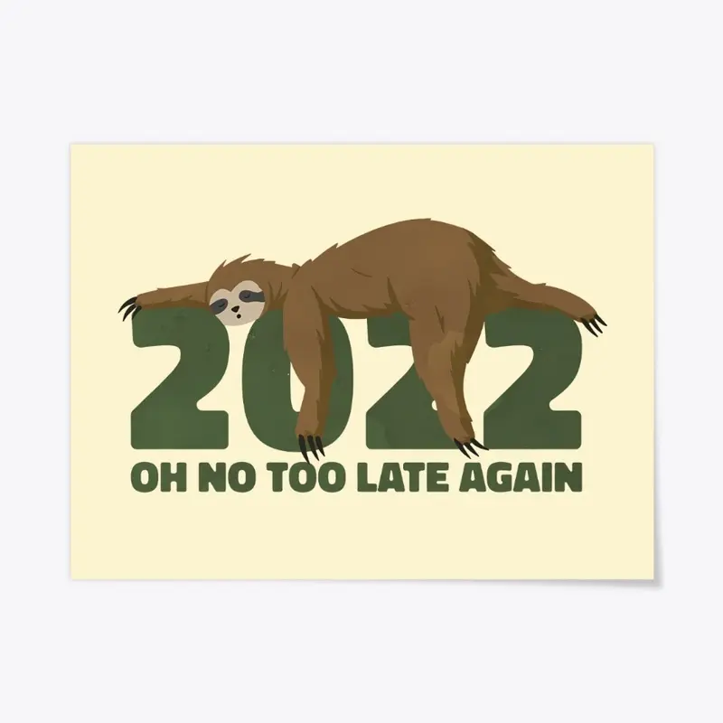 Funny New Year Sloth